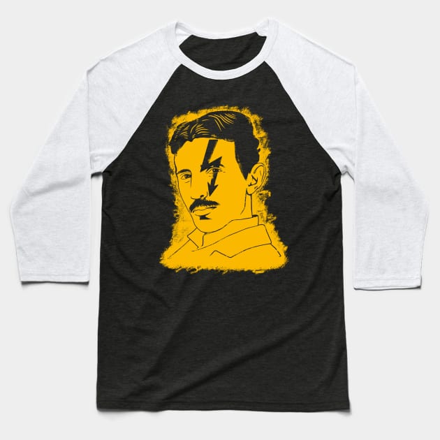 nikola tesla Baseball T-Shirt by vender